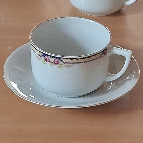 Kaffee service weiß - weiß, geblümt
