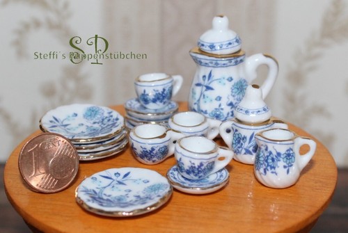 Kaffee service teilig blau - kaffee-service, 17-teilig