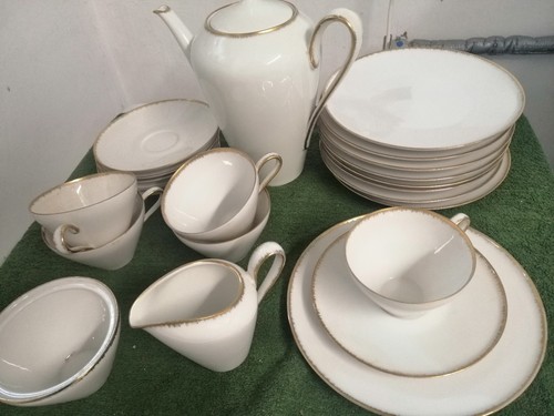 Elegantes kaffeeservice weiss - ,