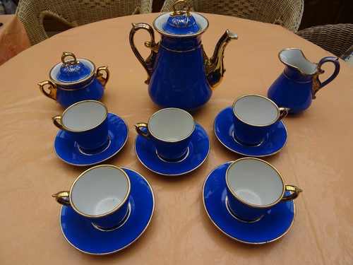 Altes blaues kaffeeservice - altes,